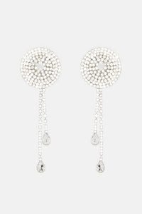 Vegas Showgirl Rhinestone Nipple Cover Pasties - Silver