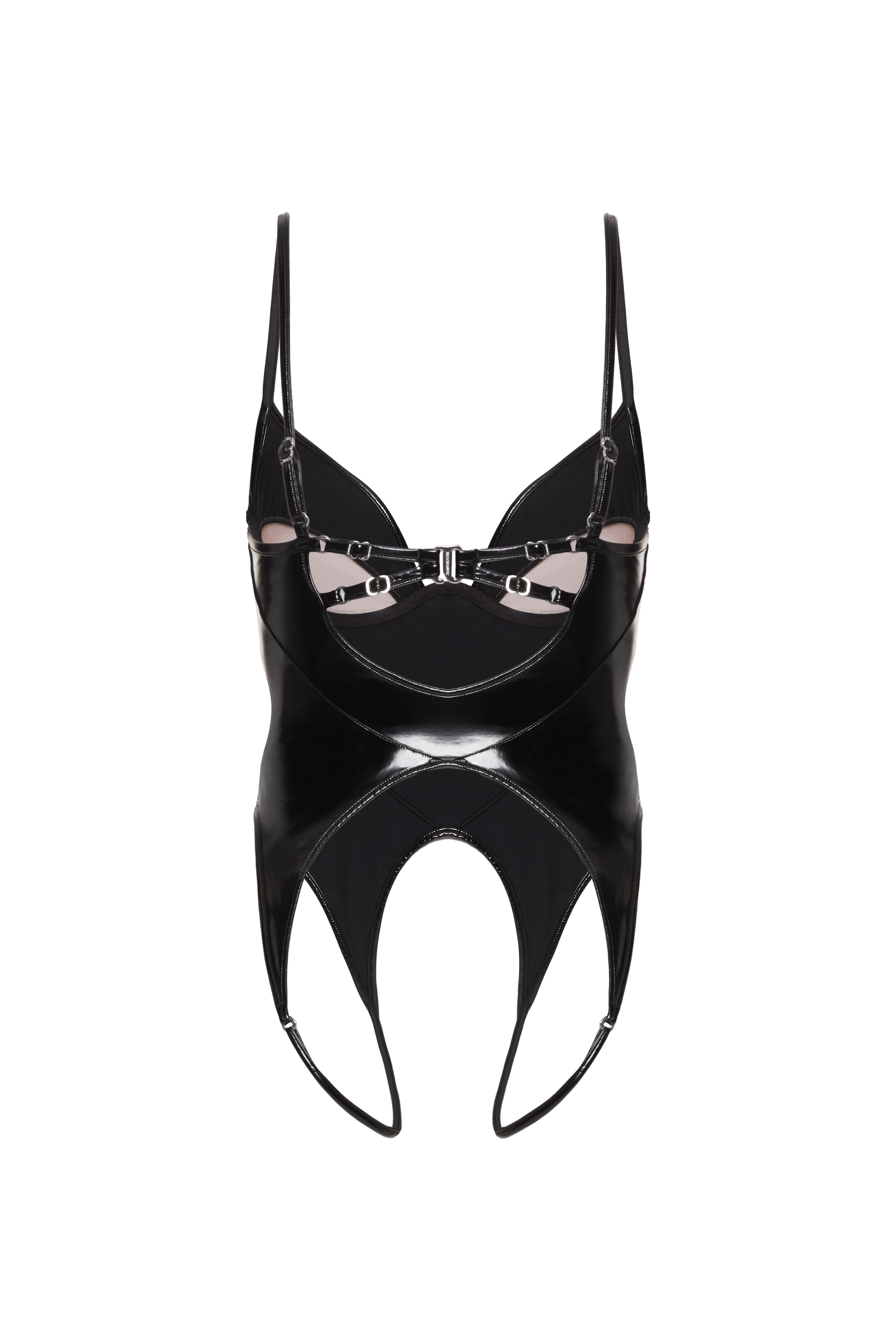 Blake Lacquer Crotchless Bodysuit